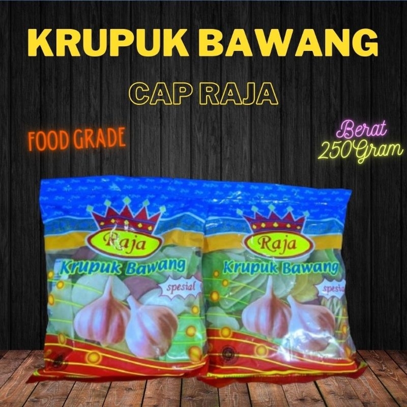 

Krupuk bawang raja 250gr mentah warna foodgrade aman dimakan kerupuk enak