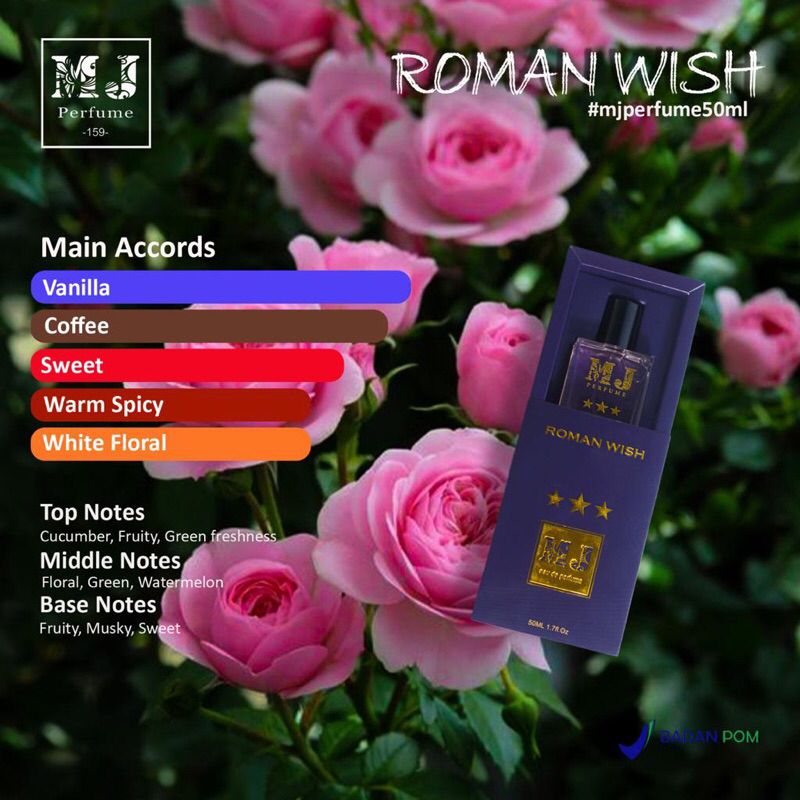 Parfum Wanita Selatan 50ML EAU DE PERFUME “VS ROMANTIC WISH” by MJ PERFUME