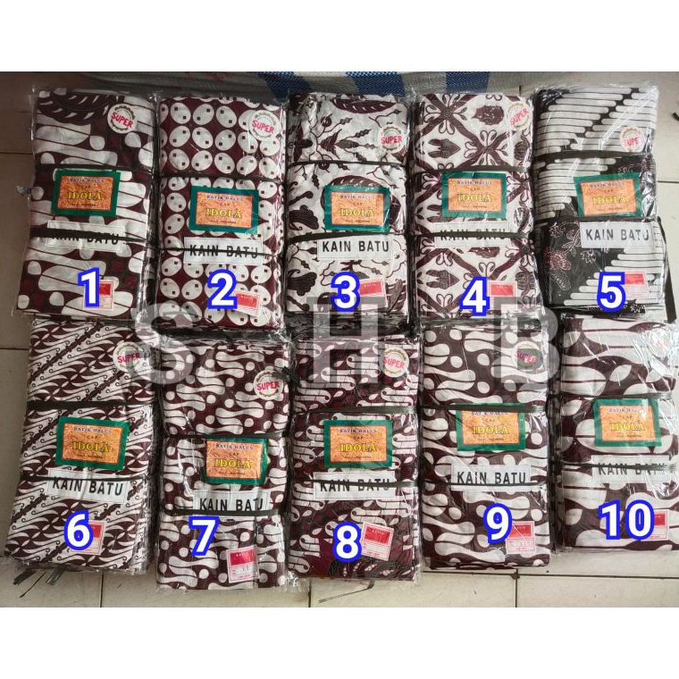 GROSIR MURAH Kain Panjang Jarik Batik Idola putih