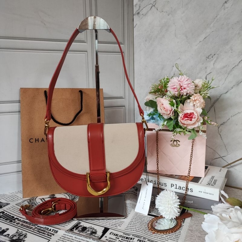 TAS WANITA GABINE SADDLE BAG FREE PAPERBAG