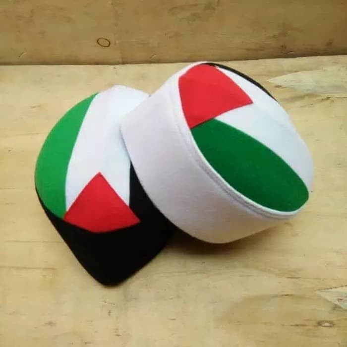 Peci UJE PALESTINA Anak Dan Dewasa Murah , Peci Kopiah Malaysia Palestina , Peci Kopiah Songkok Belu