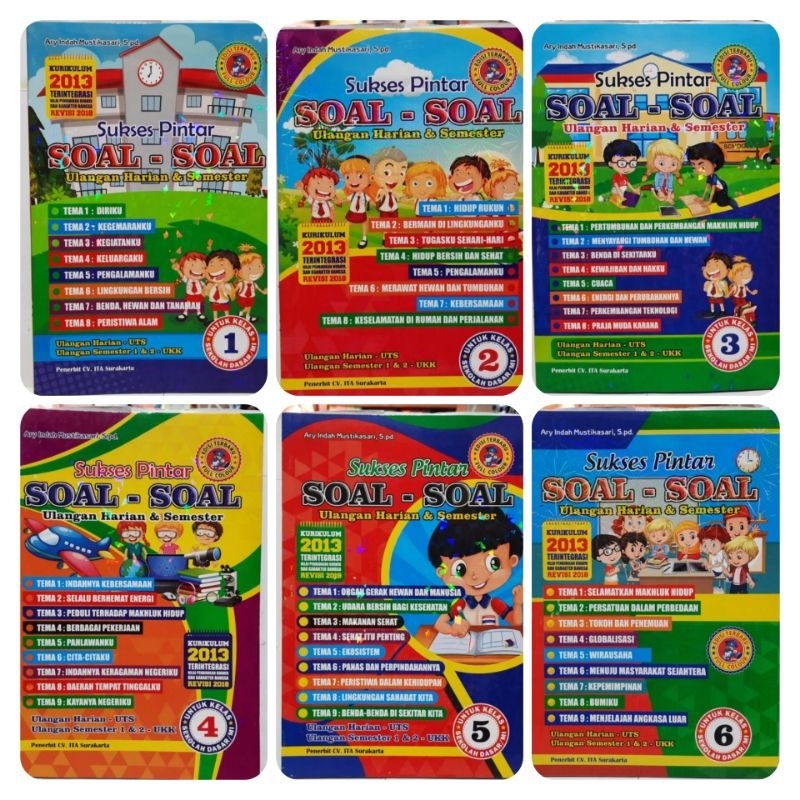 Buku Sukses Pintar Soal Soal Ulangan Harian & Semester Kelas 1,2,3,4,5,6 / Buku Soal Soal Tematik SD