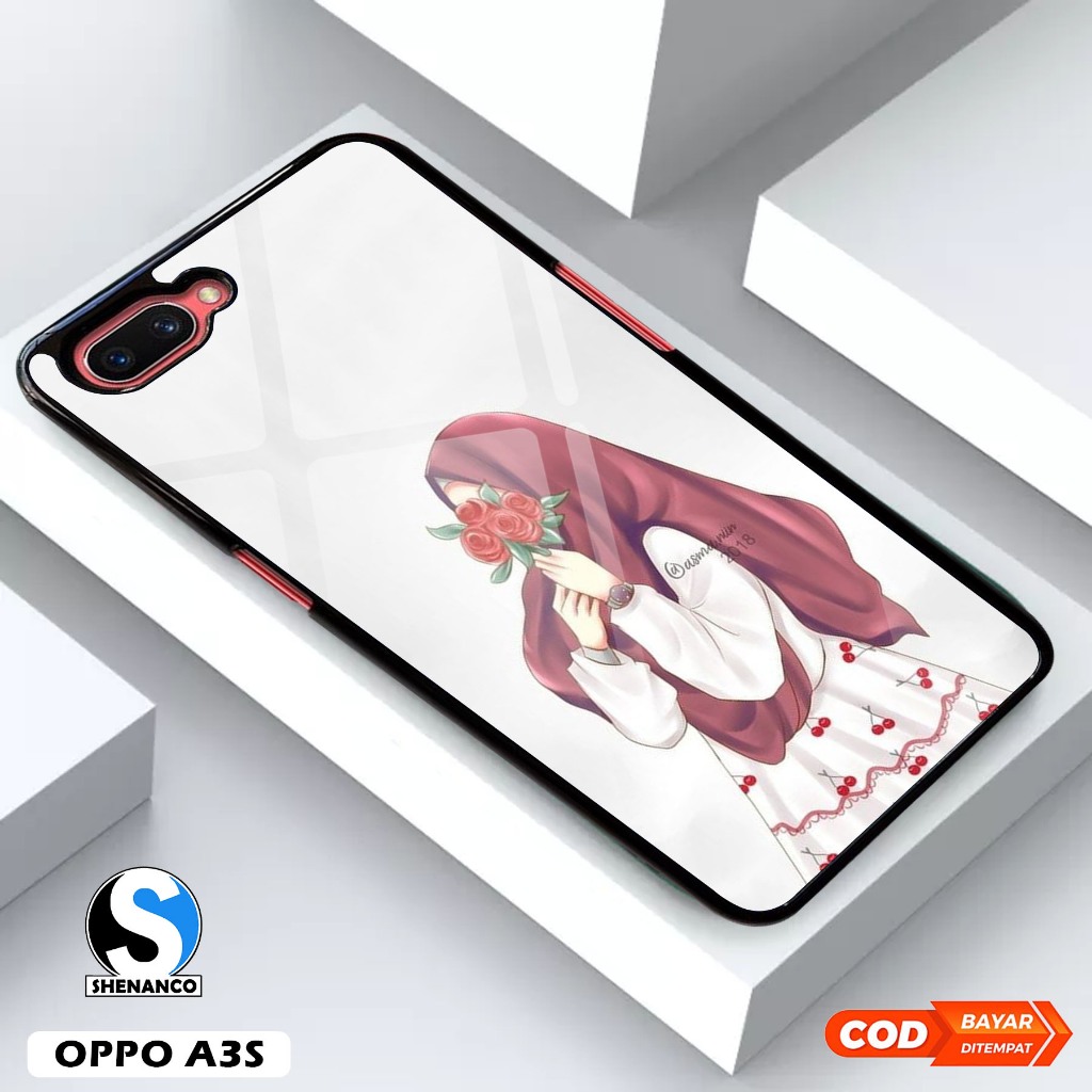 [COD]Case OPPO A3S A5S A7 A12 Casing Hp Motif Aesthetic Gambar Cewe Hijaber Wallpaper Custom Desain 