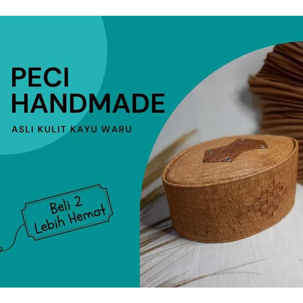 Peci Kulit Kayu Waru Asli Handmade