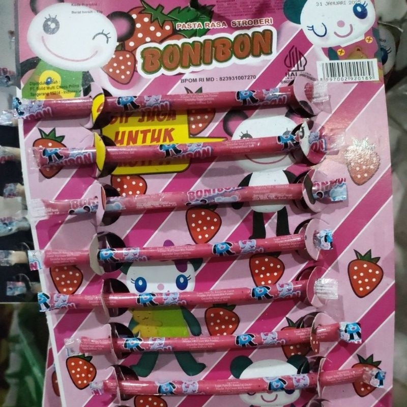 

Bonibon papan Pasta rasa stroberi susu