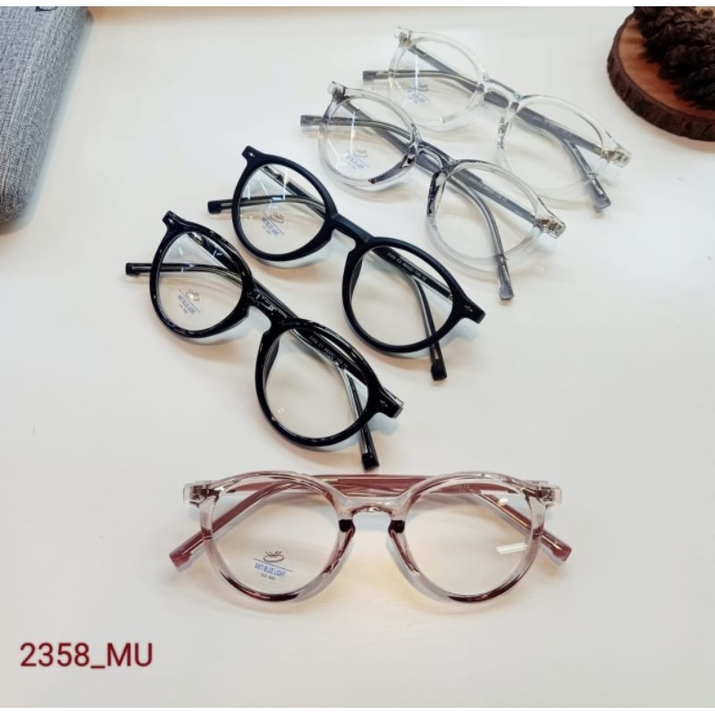 Nnkacamata frame oval plastik pria wanita plastik 2358