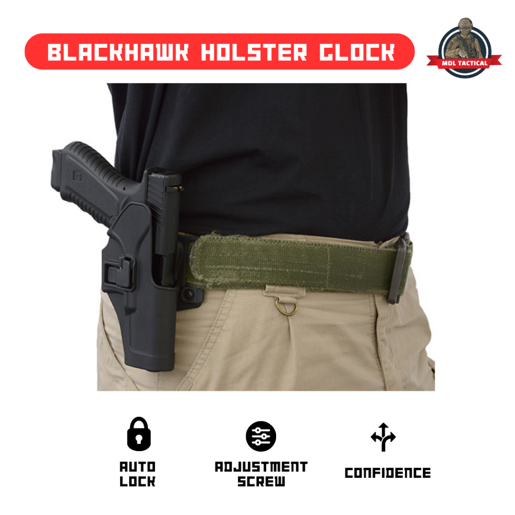 Blackhawkh holster Glock 17 19 26 34 / Sarung Glock 17/19/26/34 Terbaru