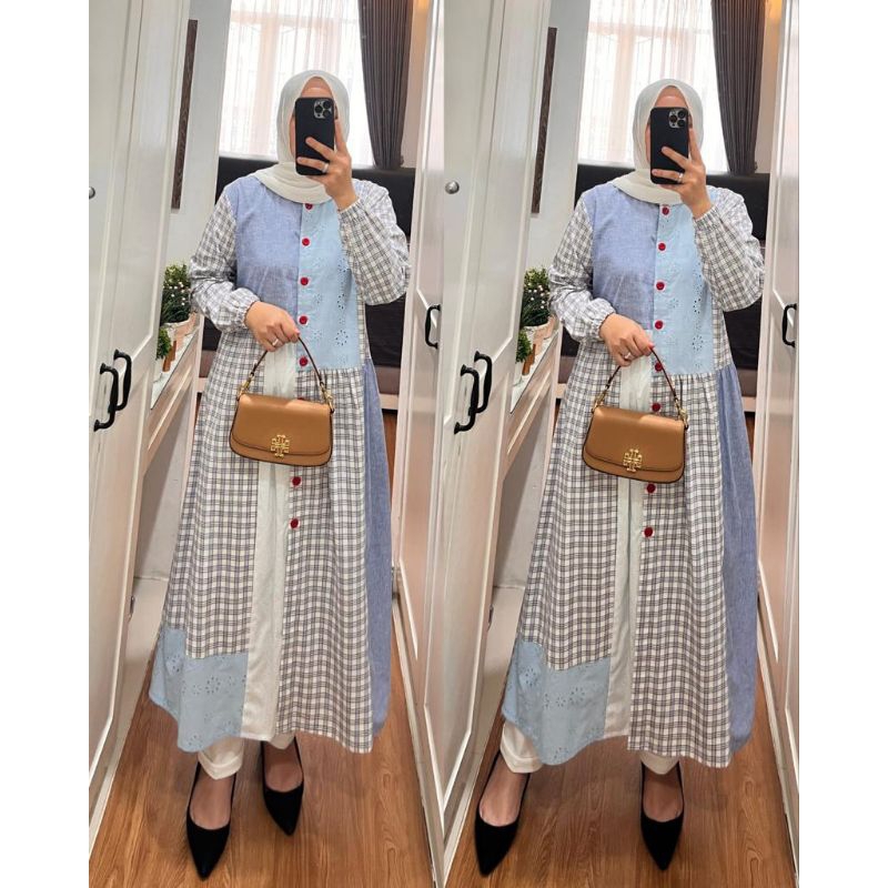 SYAINA BY SEMUT MOTIP TERBARU//MIDI DRES SYAINA BY SEMUT TERMURAH