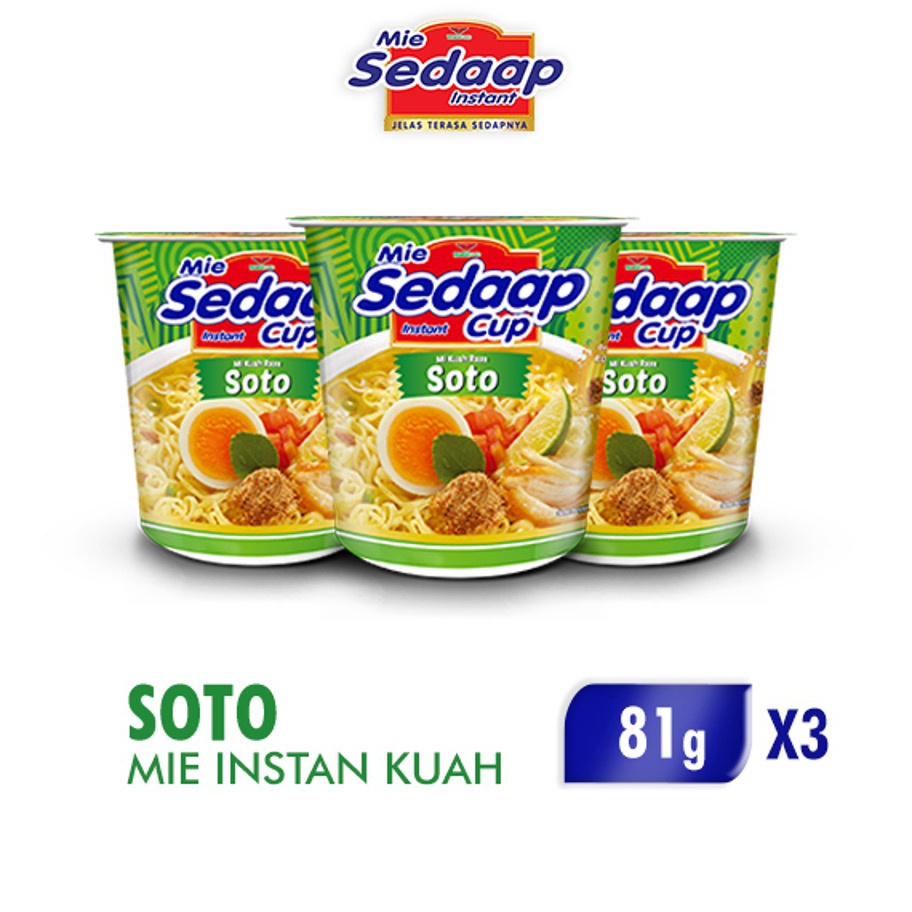 

Splash Sedaap Mie Instan Cup Soto 81 gr x3