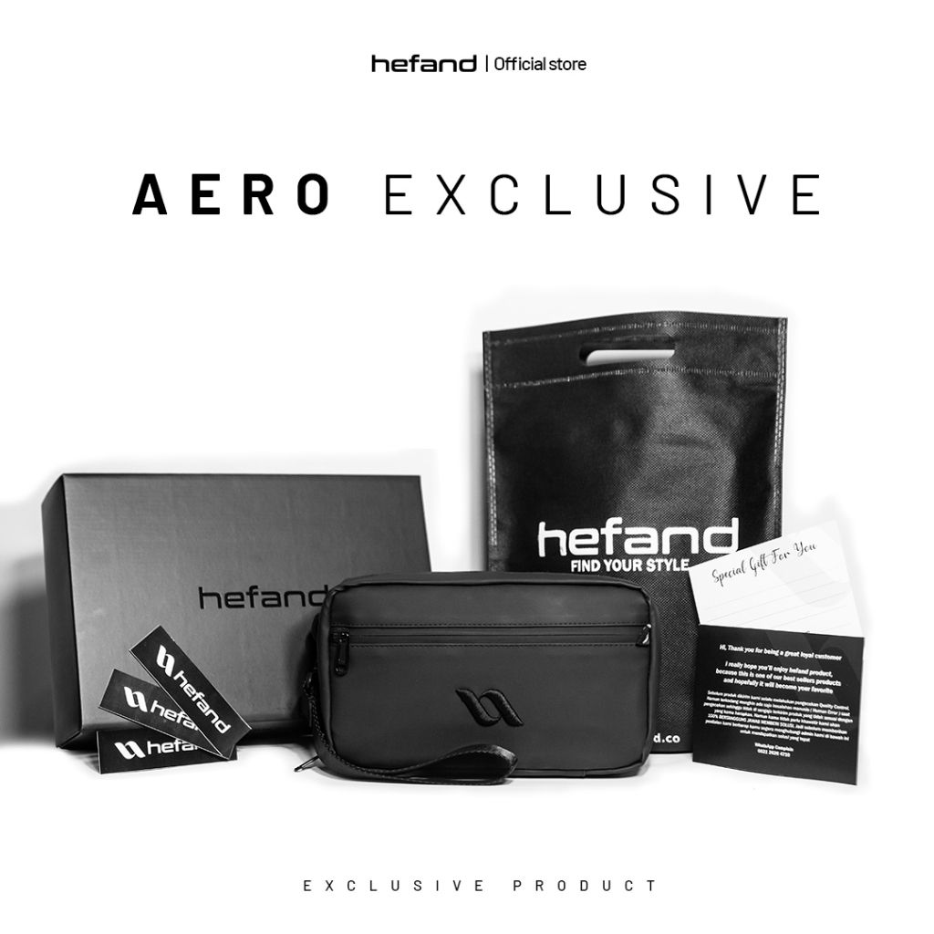 Hefand.co - Handbag Pria Aero Exclusive Hand bag Clutch Tas Selempang Pria Waterproof