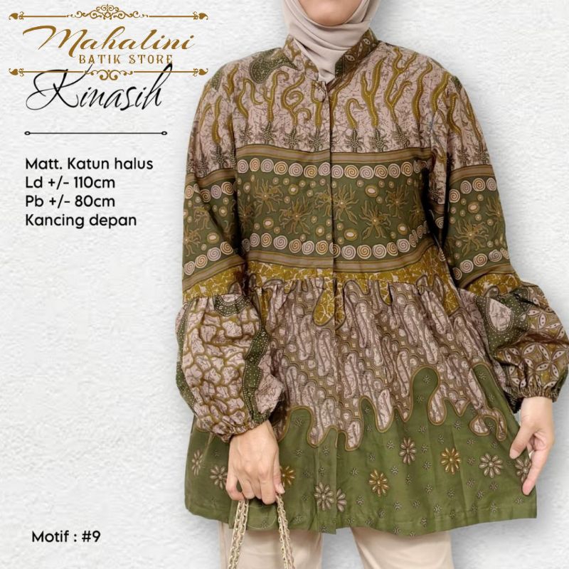 TUNIK KINASIH/TUNIK BATIK WANITA/TUNIK BATIK SOLO/TUNIK BATIK KERJA