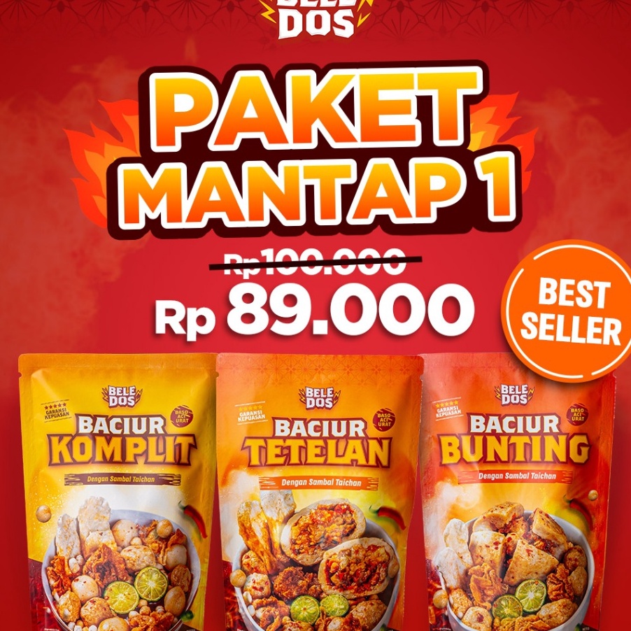 

XHJG1652 GROSIR Beledos Paket Mantap 1 Baciur Komplit Baciur Tetelan Baciur Bunting
