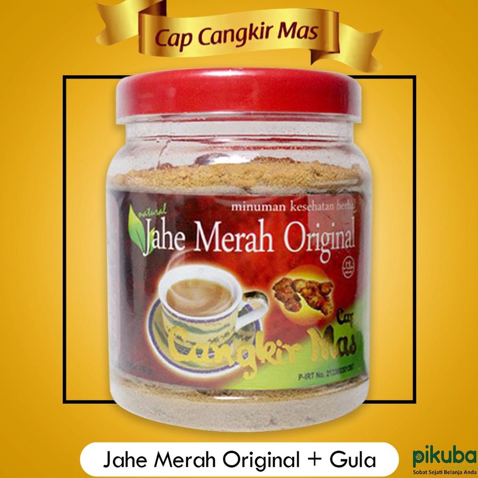 

BHQJ6347 READY STOK Cangkir Mas Jahe Merah Original Plus Gula Alami Minuman Kesehatan Herbal Jahe Merah Instant 33 gr