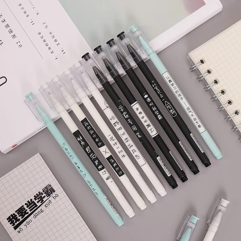 

Pulpen Aksen Japanses Alat Tulis Kerja Pen Tinta Gel Mekanik Ujung Lancip Pena Gel 0.5mm