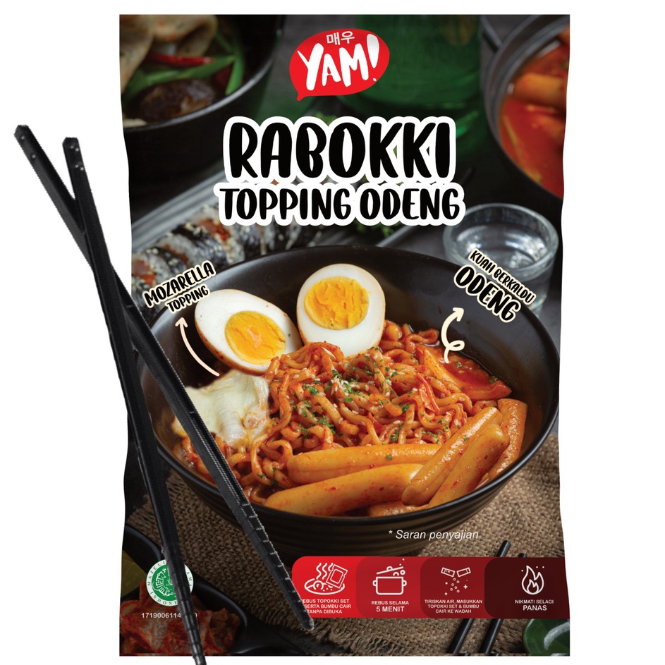 

VPPW9695 KODE 77 Rabokki Odeng Mozarella Authentic Yam Tteokbokki Topokki Ramyeon Korean Food