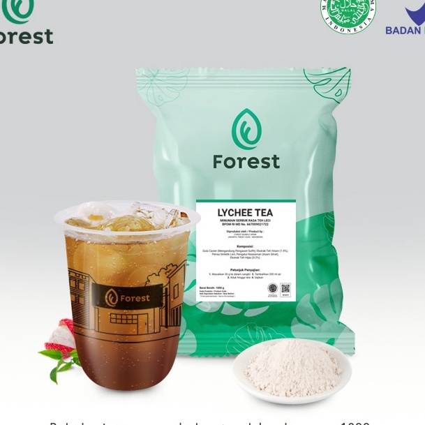 

GZWF5661 Terlaku Bubuk Minuman LYCHEE TEA Powder 1g FOREST Bubble Drink