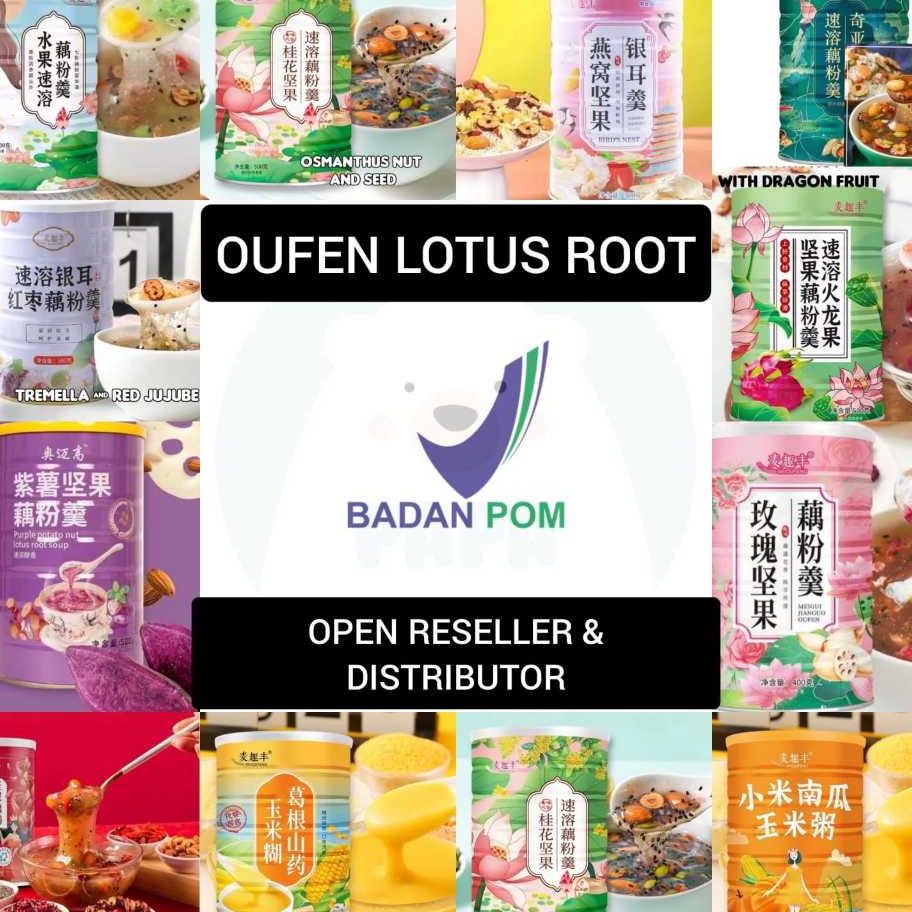 

LCCT84 MEGA SALE Oufen Lotus Root Powder Bubuk Akar Teratai Makanan DIET Healthy FOOD