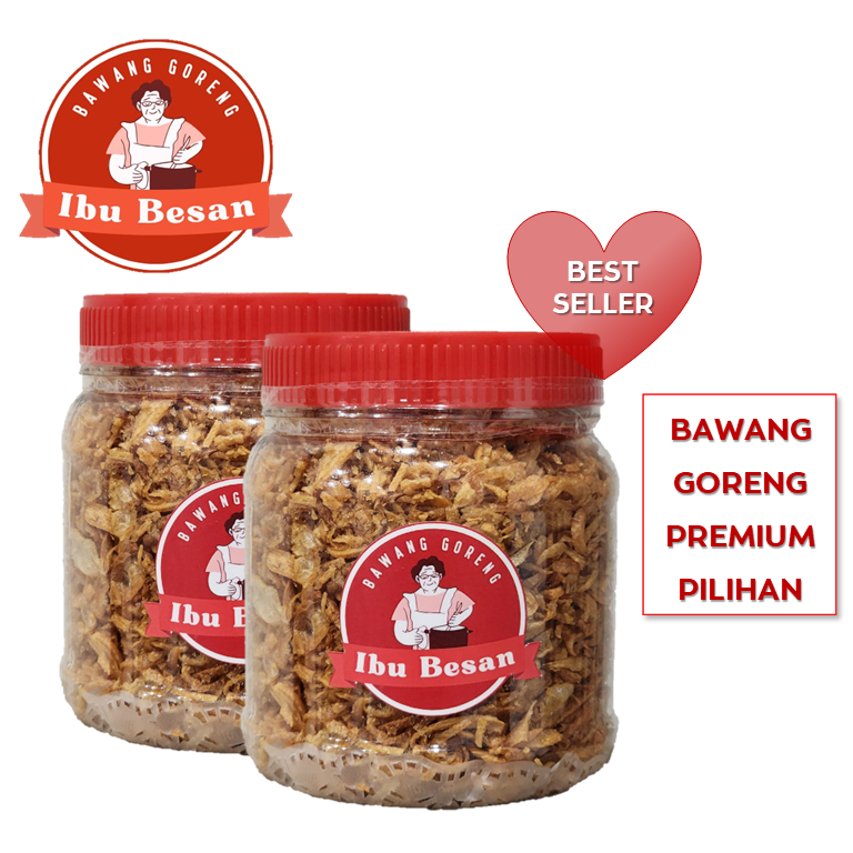 

[Isi 2 Lebih Hemat] Bawang Goreng Premium Ibu Besan Garing 100% Asli Gurih Crispy Home Made - Gratis Tester 1 Sachet Free