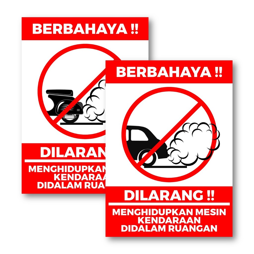 

Stiker Larangan Menghidupkan Mesin Kendaraan | Stiker Dilarang Menghidupkan Mesin Kendaraan