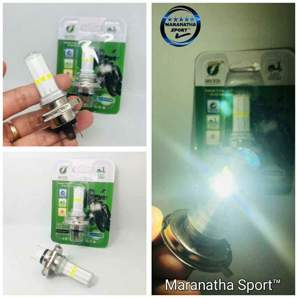 LAMPU DEPAN LED LAMPU MOTOR UNIVERSAL H4 6 SISI RTD 35 WATT | LAMPU LED MOTOR H4 UNIVERSAL | BOHLAM 