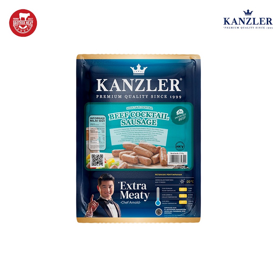 

XLNY215 Terlaku Kanzler Beef Cocktail Sausage Sosis Sapi Halal