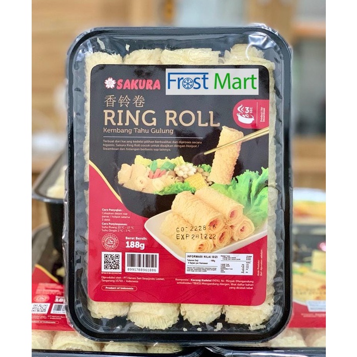 

TWYH962 HOT Sakura Ring Roll Steamboat Kembang Tahu Gulung 188Gr