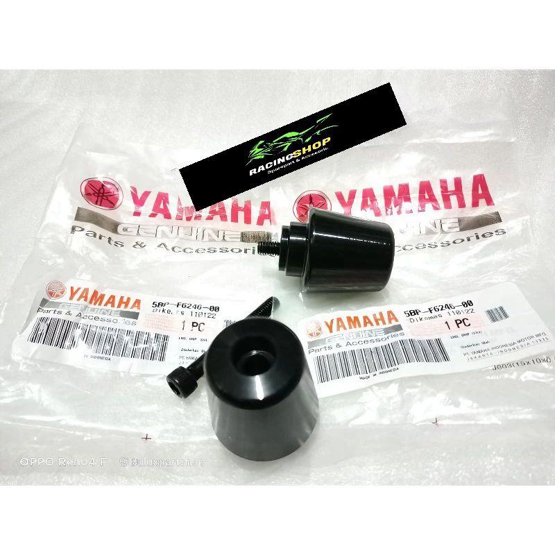 END GRIP JALU STANG MOTOR YAMAHA RX KING ORIGINAL SEPASANG Plus Baut Hitam baja
