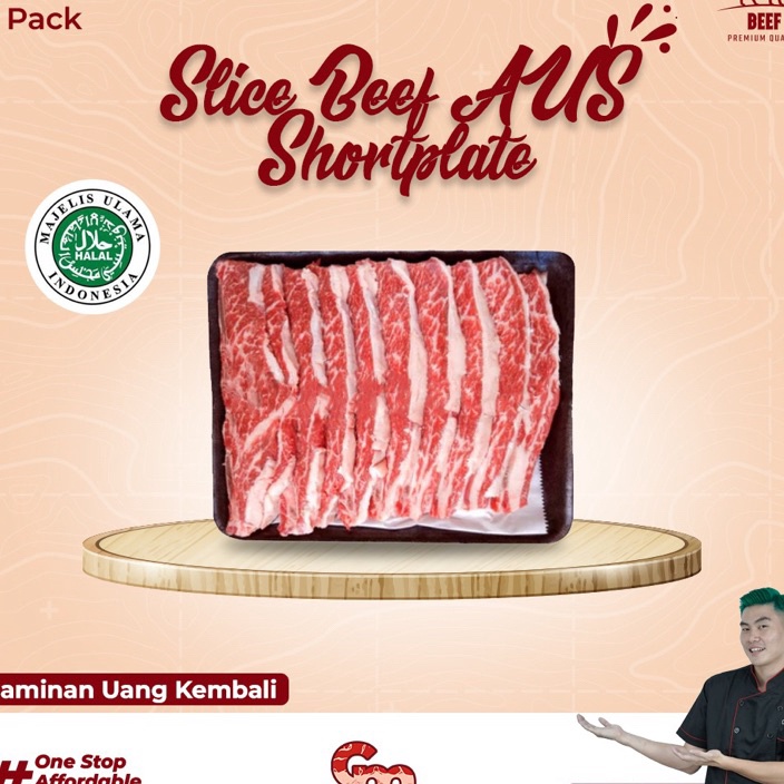 

BJPR8572 Terlaku Slice Beef AUS Shortplate Daging Sei Sukiyaki Yakiniku Yoshinoya