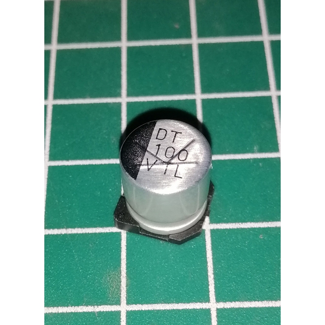 Capasitor Capacitor SMD Elco 100 uF 100uF 35V 10mm X 10mm Nipon