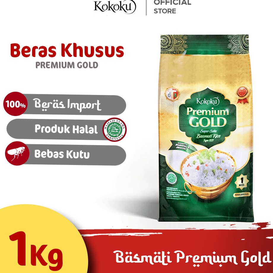 

GVLL7415 TEBUS MURAH KOKOKU Beras Basmati Premium Gold 1kg