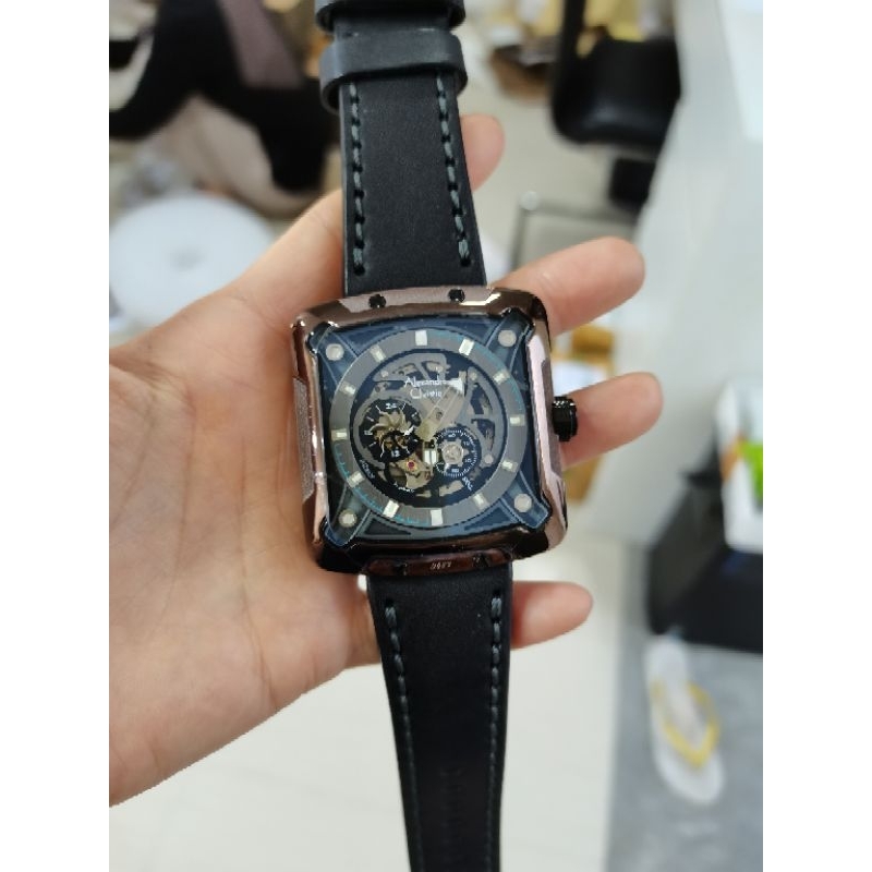 jam tangan pria Alexandre Christie AC 3030 kulit / rantai otomatis