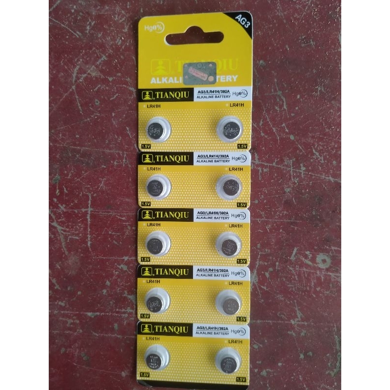 Baterai AG3/LR41H/392A ALKALINE BATERAI