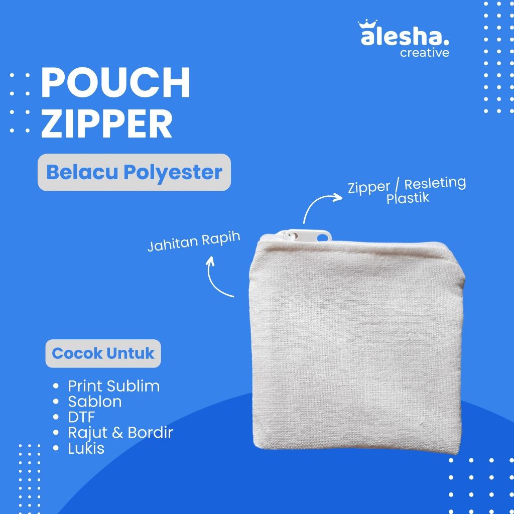 

Pouch Zipper Belacu Natural Polos 10 x 10 cm - Angpau, Hadiah Lebaran, Kotak Bross, Poch Koin