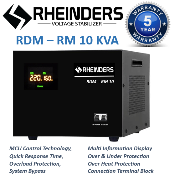 Stabilizer Listrik 10 KVA / Stavolt RHEINDERS 1 Phase / Stabilizer Digital Rumah 1 Phase