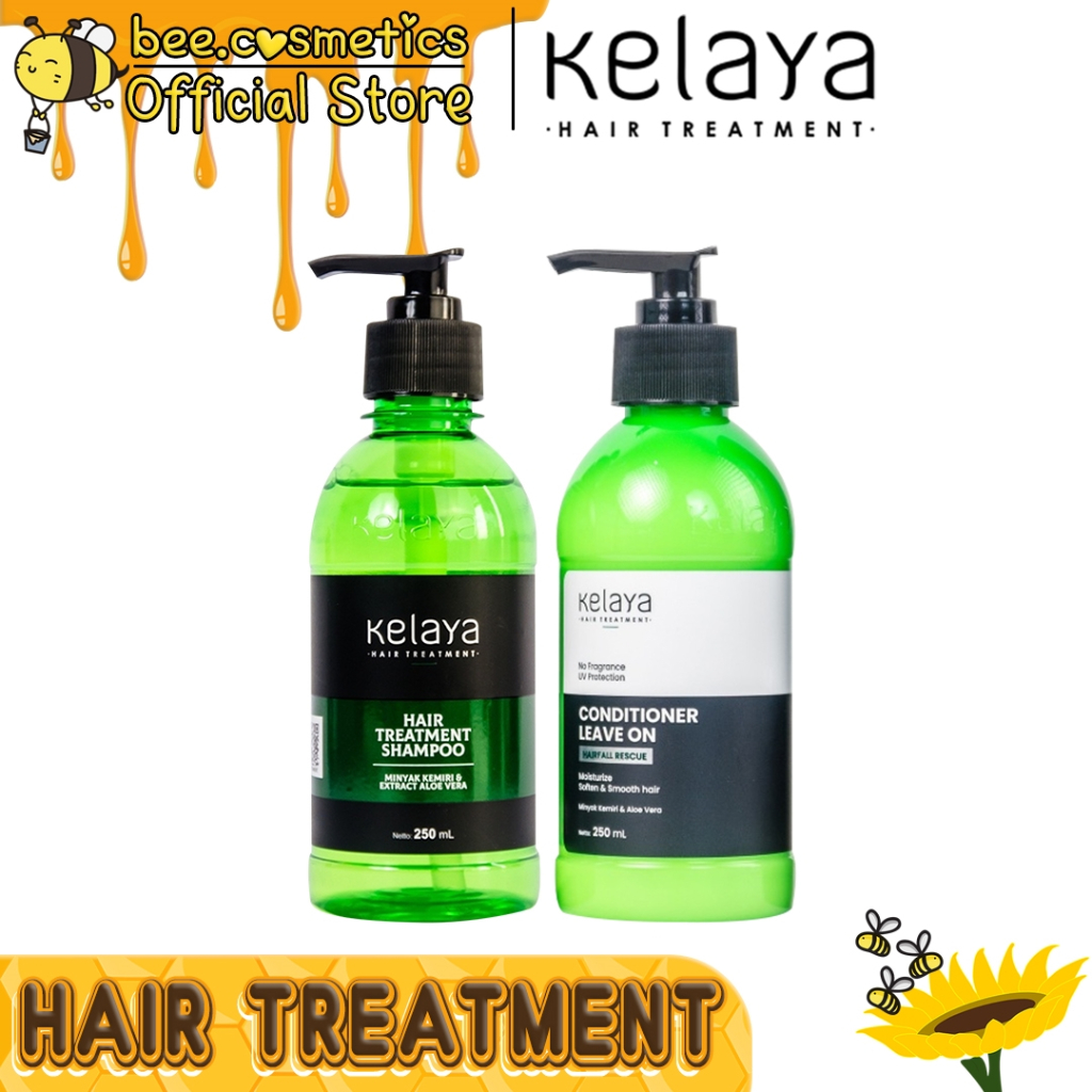 KELAYA HAIR TREATMENT SHAMPOO EXTRACT ALOE VERA / CONDITONER EXTRACT KEMIRI & ALOEVERA 250ML