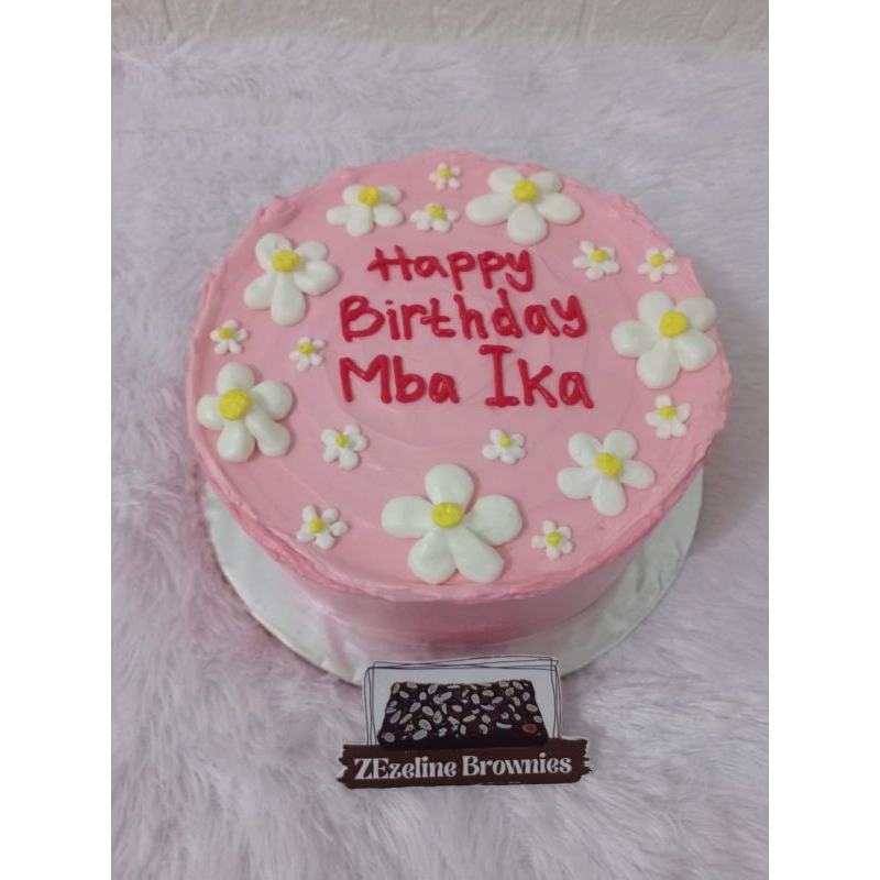 

Birthday Cake / Kue Ulang Tahun Pink Bunga