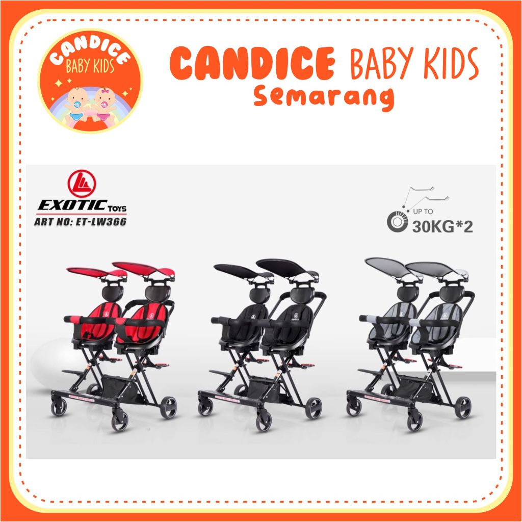 MAGIC STROLLER KEMBAR TWIN EXOTIC LW 366