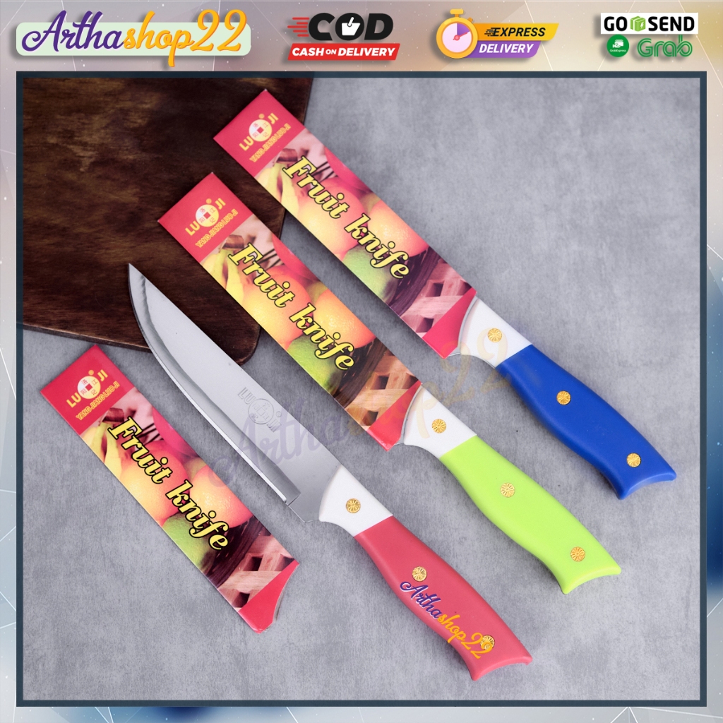 Pisau dapur LuJi A-123 Pisau Buah Daging Sayur Stainless Steel Chef Knife