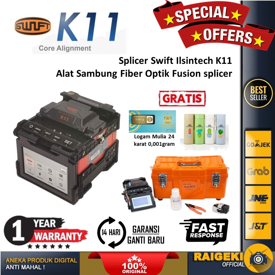 Splicer Swift Ilsintech K11 Alat Sambung Fiber Optik Fusion splicer