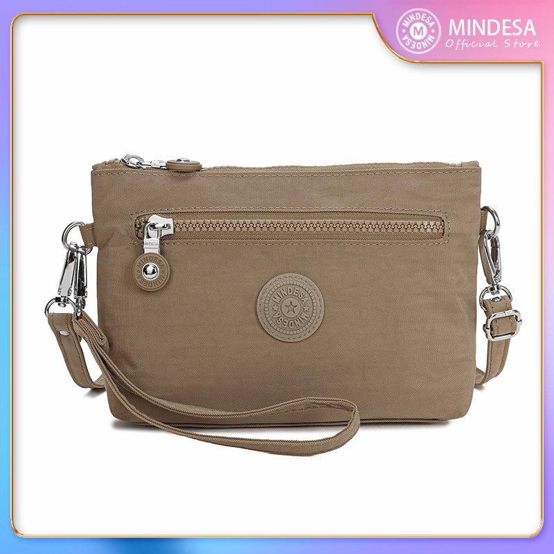 【Ready Stock】Mindesa 8126 Dompet HP Selempang Wanita Tas Bahu Dompet Koin Mini Ringan Tas Nylon Taha
