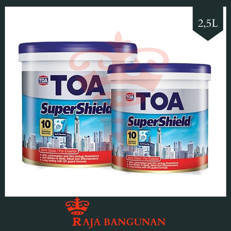 TOA Paint Super Shield Semi Gloss Cat Tembok Anti Jamur / Tahan Panas / Cat Dinding TOA Tinting - 2,
