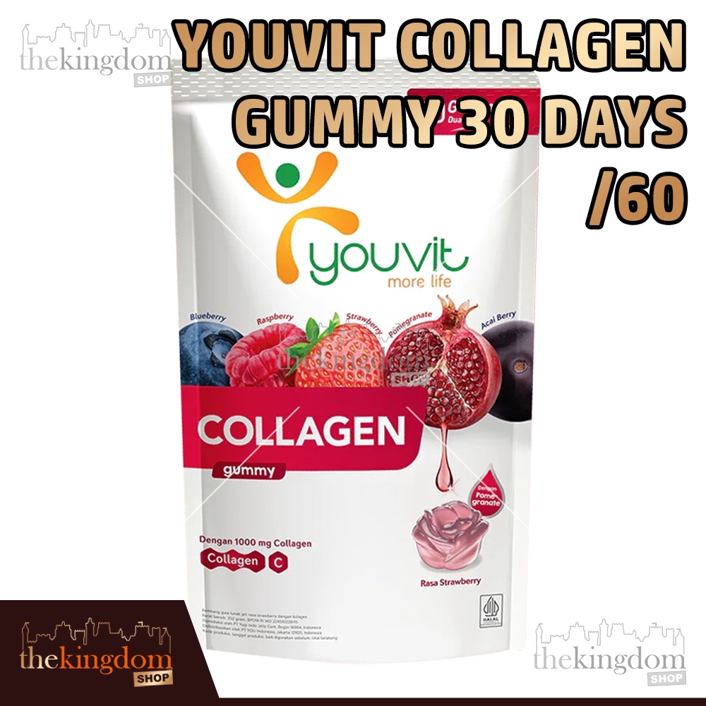 

Youvit Collagen Gummy 30 Days Day Hari Suplemen Vitamin Anti Aging Kolagen Beauty Supplement Multivitamin