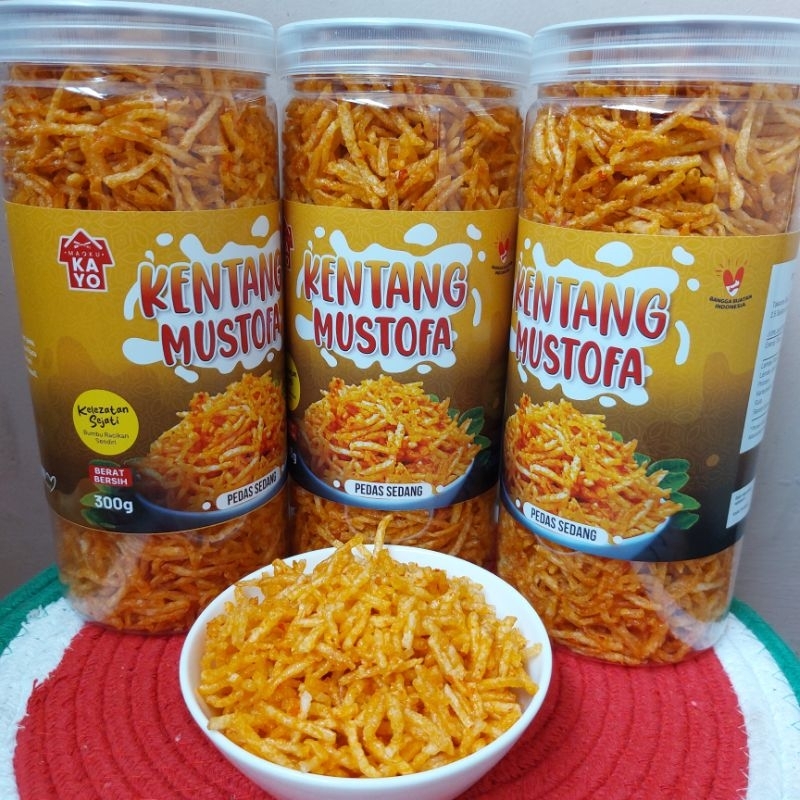 

Kentang Mustofa, kemasan toples 1300ml 300 g