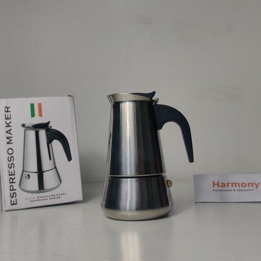 Subron Moka Pot 4 Cup Espresso Coffee Maker Stainless - Silver