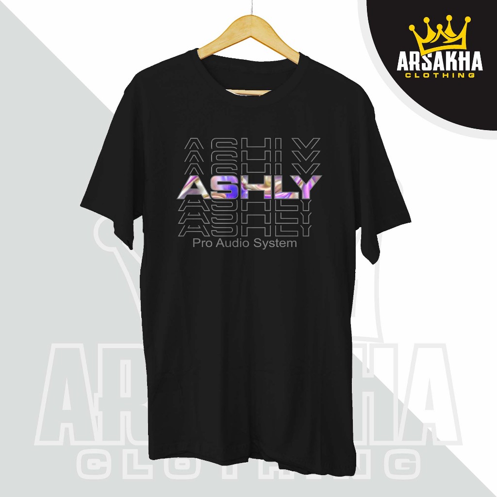 Kaos Audio Sound System mixer Logo Ashley Glossy Baju Kaos Distro Katun Combed 30s - Arsakha Clothing