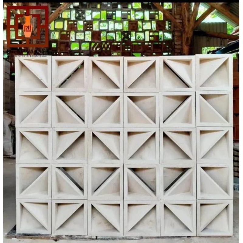 Roster beton minimalis pentilasi udara hiasan dinding/rumah