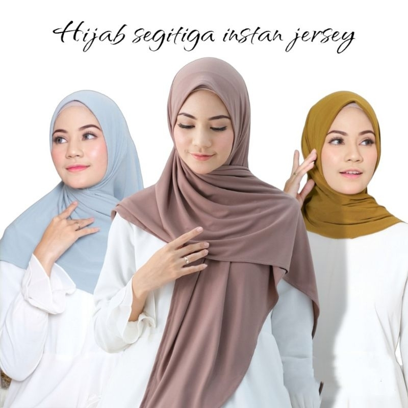 Hijab Instan Segitiga Jersey Premium