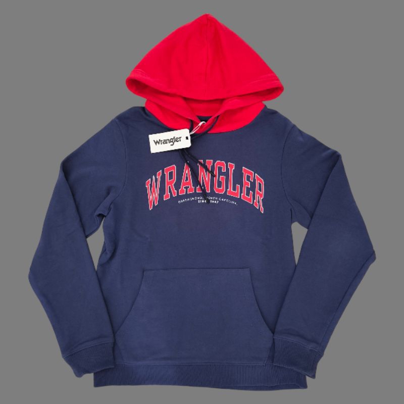 Wrangler Jaket Hoodie C05A22 Red Blue
