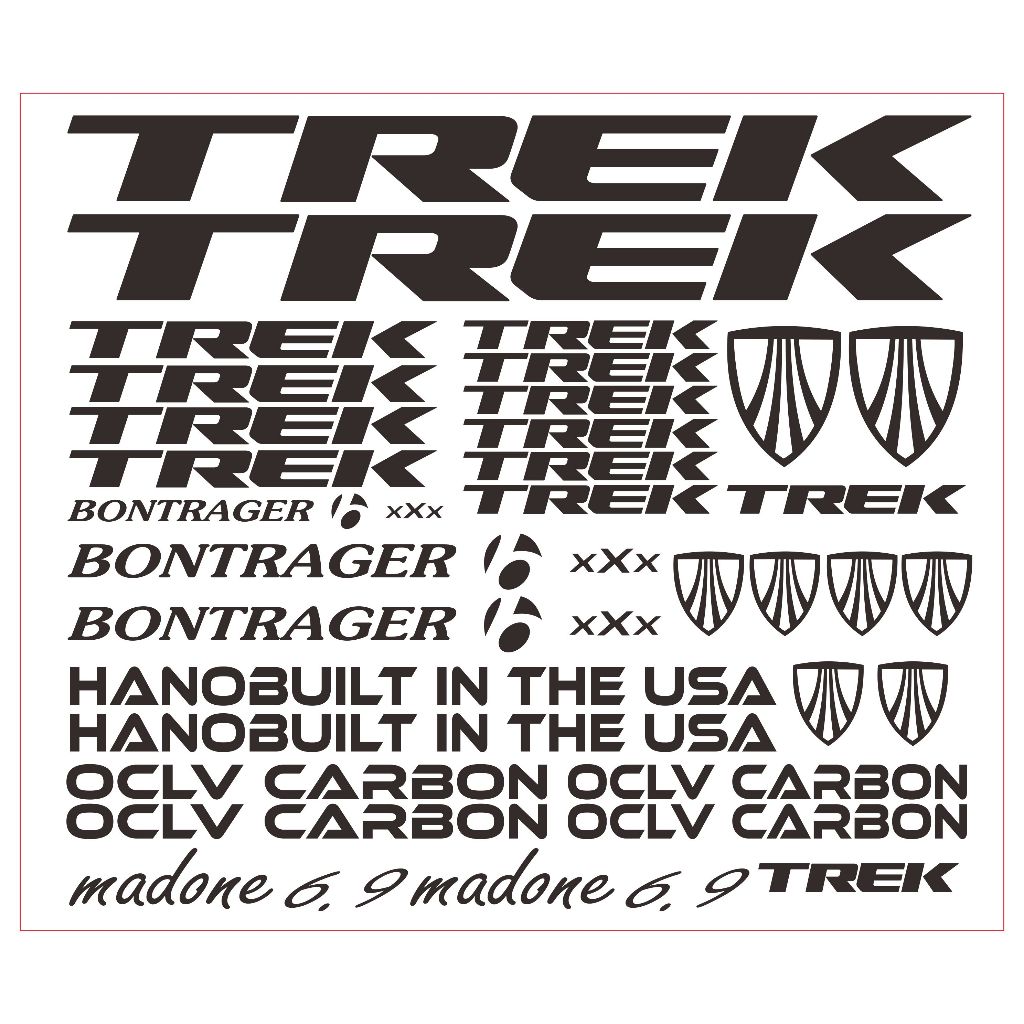 sticker cutting frame sepeda trek bontrager madone 69