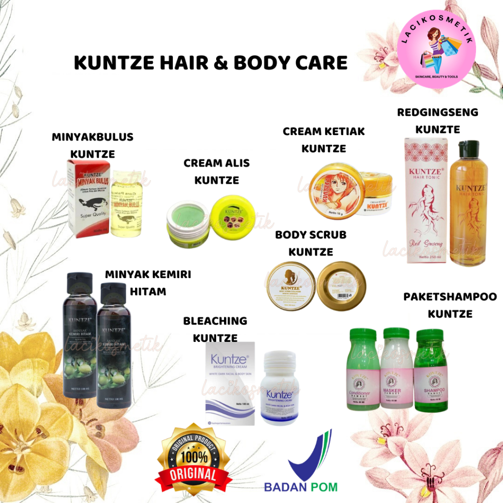 LACIKOSME KUNTZE HAIR & BODY CARE - SCRUB SHAMPO UNDERARM BLEACHING KEMIRI ALIS
